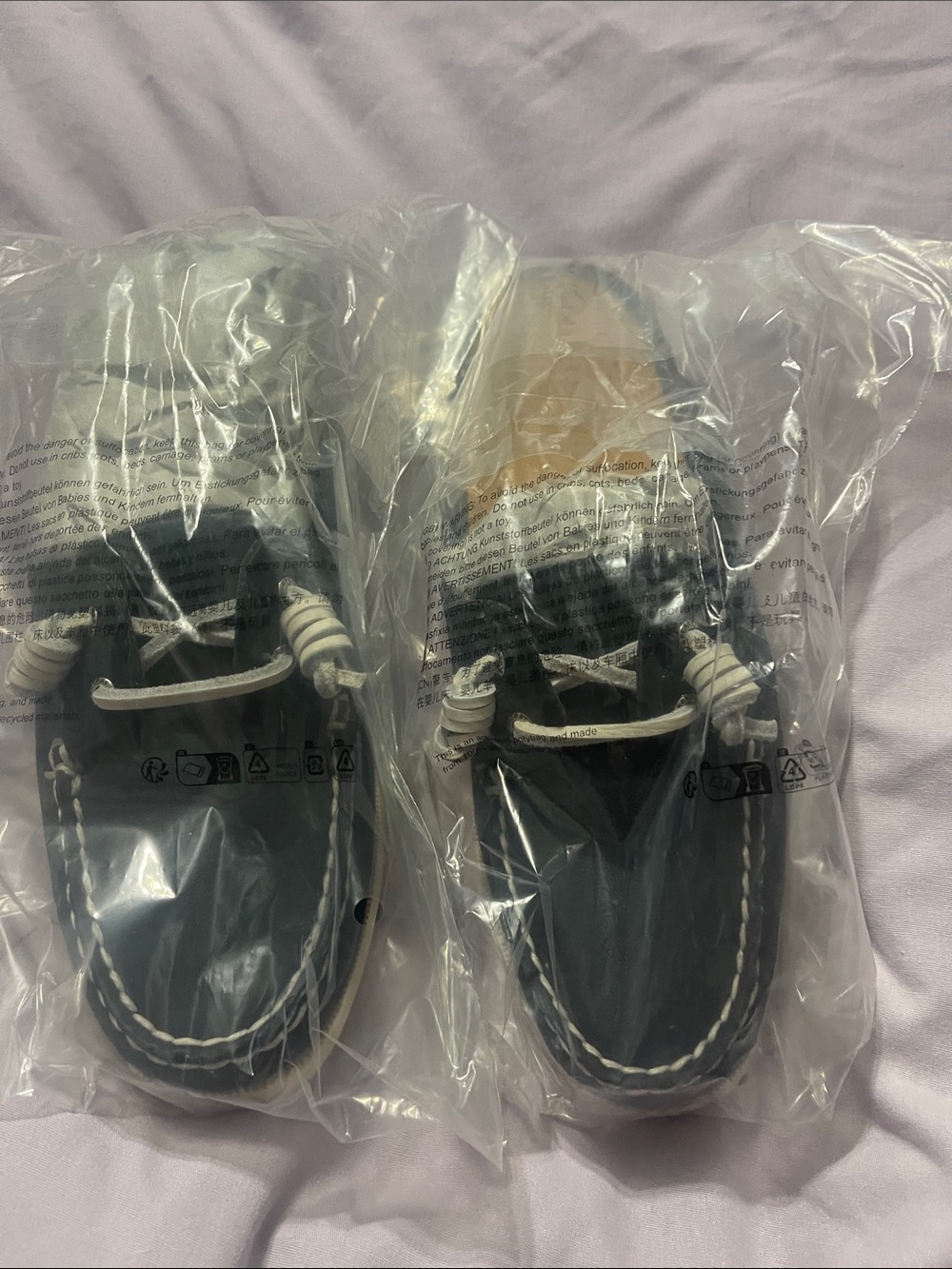 Sperry Navy and White Moccasin Boat Shoes
